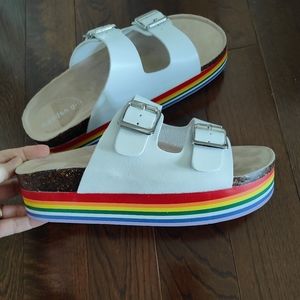 Madden Girl Rainbow sandals